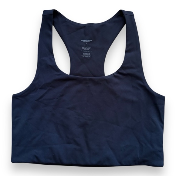 Girlfriend Collective Skyline Navy Paloma Racerback Bra NWOT Medium Athletic - Picture 2 of 4
